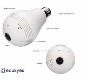 360° FishEye Security Bulb Camera